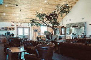 big open floor plan of lodge | Hooville Ranch hunting and lodging